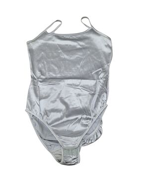 Vintage Mark & Spencer Silver Shinny Bodysuit Made in UK Size: Small